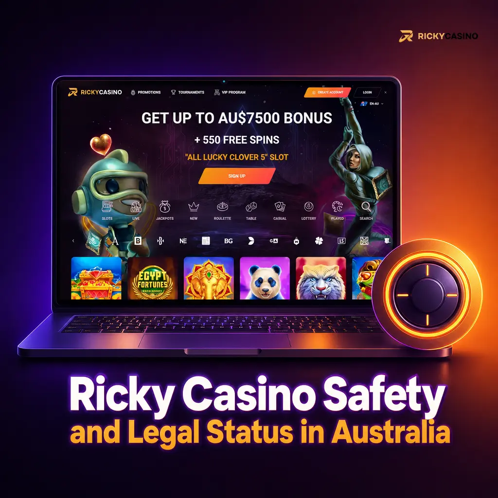 Ricky Casino safety and legal status in Australia with Curaçao licence, SSL security and 18+ user checks